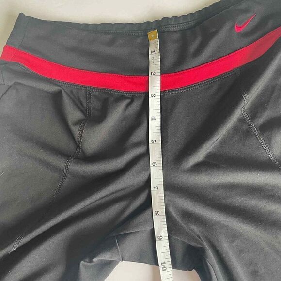 Nike Red Embroidered Swoosh Wide Leg Leggings Size Small - Picture 5 of 6